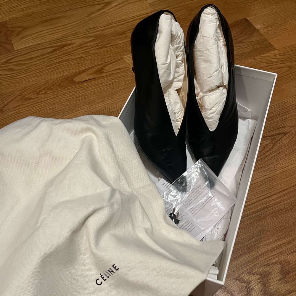 Celine black leather heels - Picture 5 of 5
